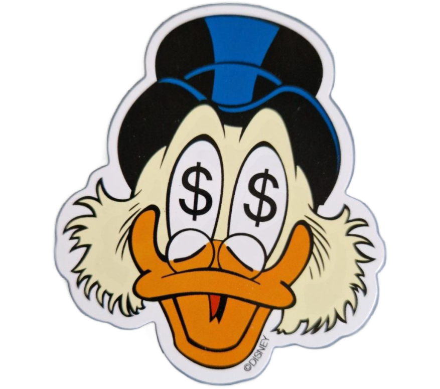 Kühlschrankmagnet - Dagobert Duck - Disney - Portrait