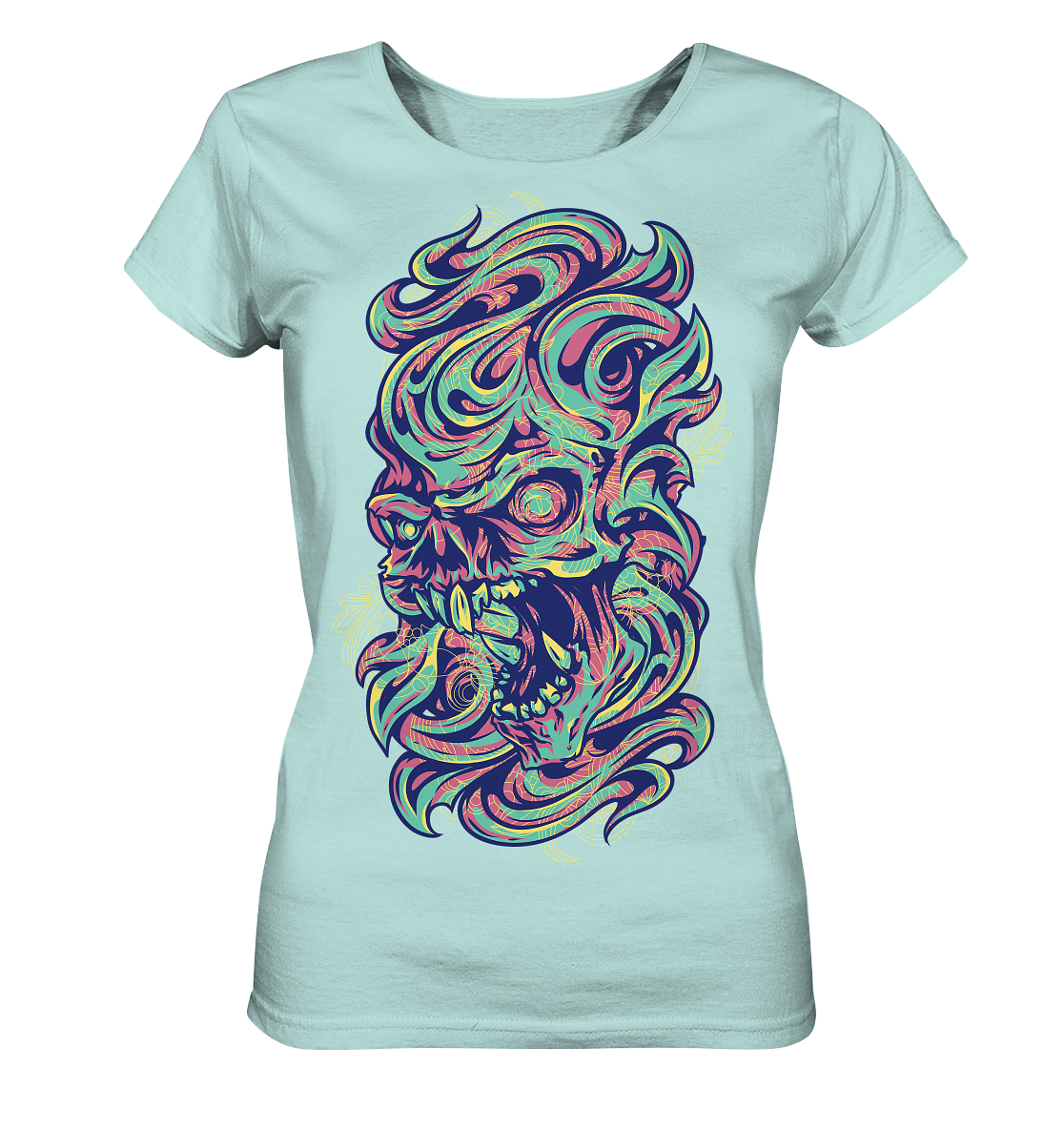 Angry Skull - Ladies Organic Shirt