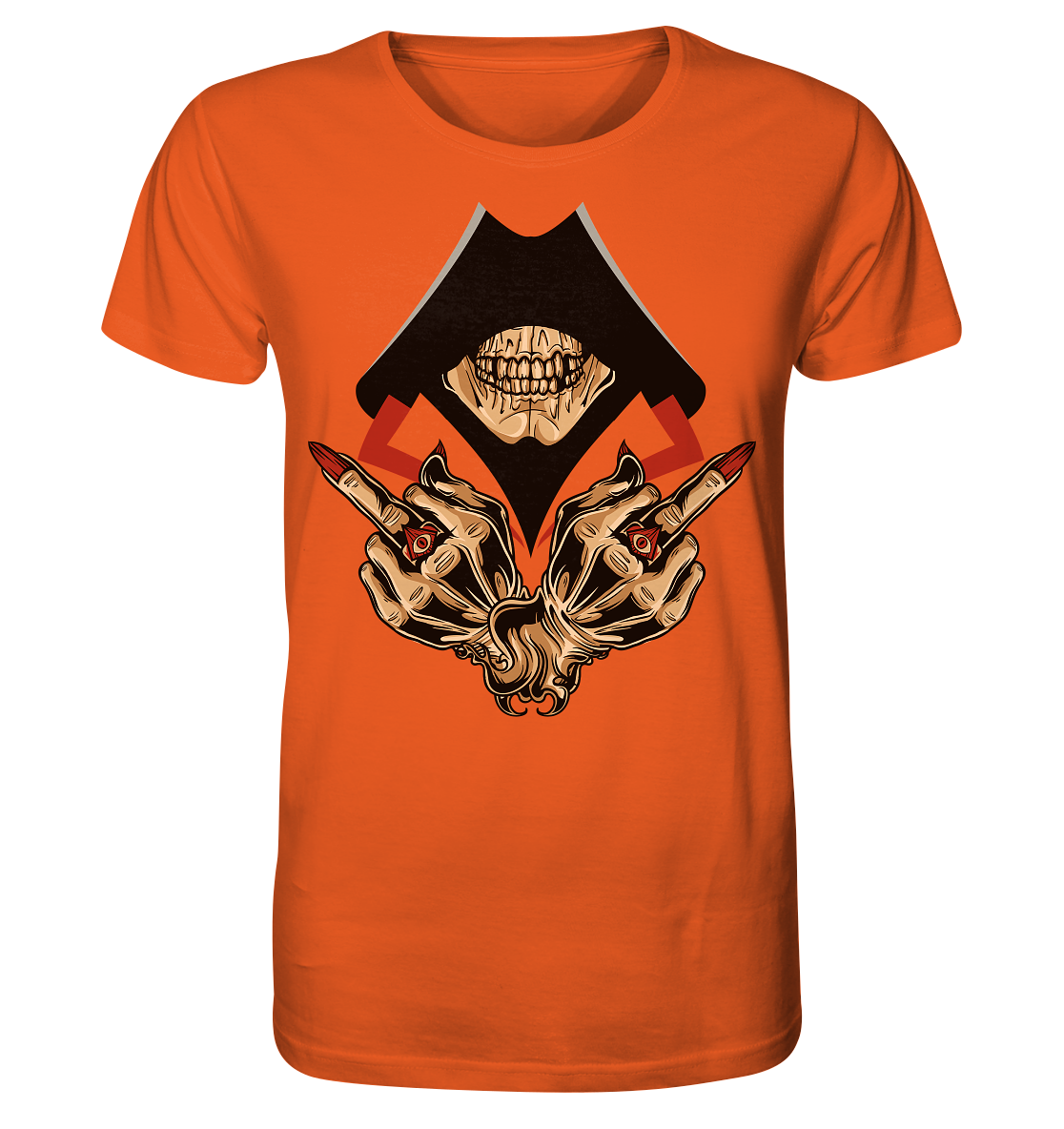 Skull Mittelfinger - Organic Shirt
