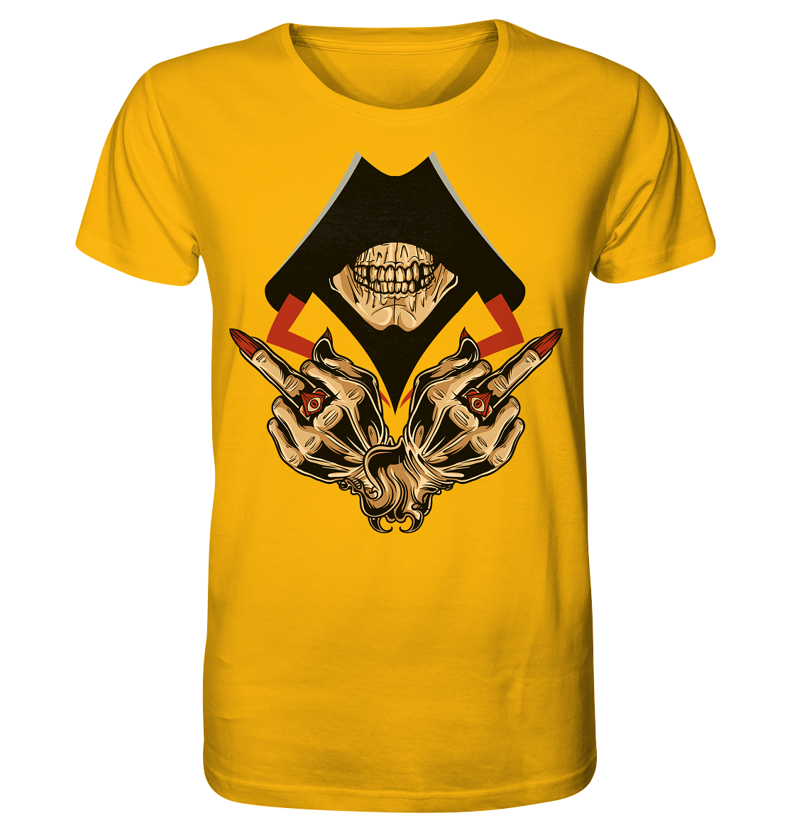 Skull Mittelfinger - Organic Shirt
