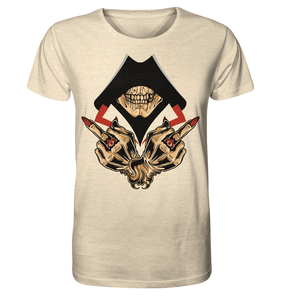 Skull Mittelfinger - Organic Shirt
