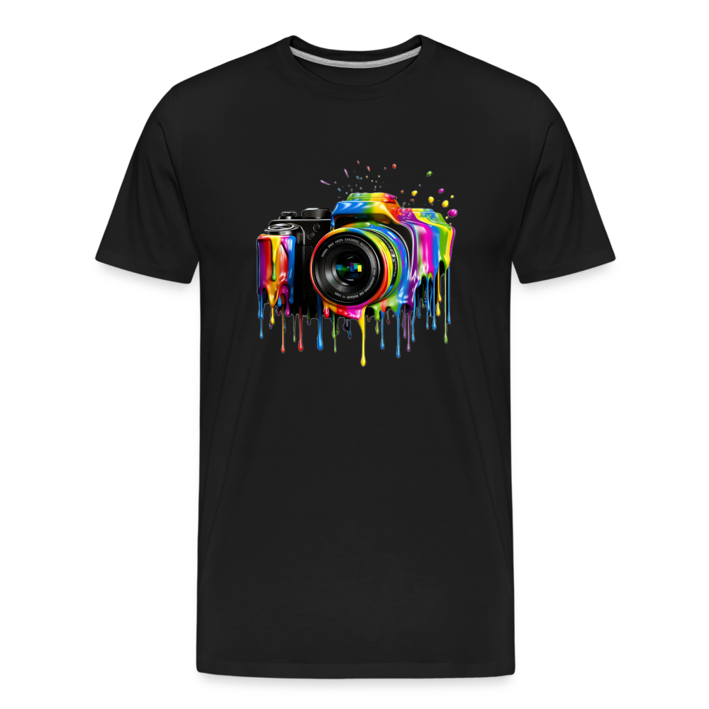 Kamera Grafitti - Männer Premium Bio T-Shirt - Schwarz
