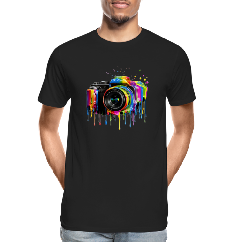 Kamera Grafitti - Männer Premium Bio T-Shirt - Schwarz