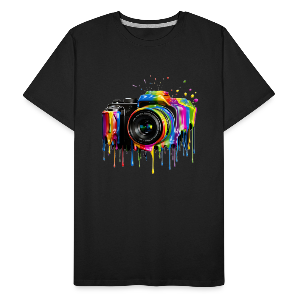 Kamera Grafitti - Männer Premium Bio T-Shirt - Schwarz
