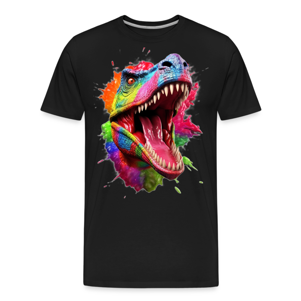 T-Rex Grafitti - Männer Premium Bio T-Shirt - Schwarz