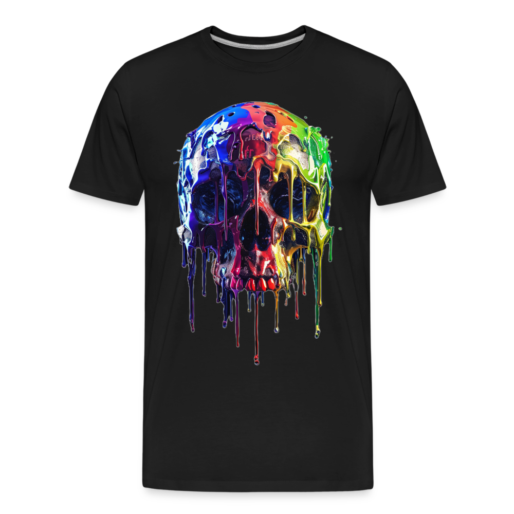 Skull Grafitti - Männer Premium Bio T-Shirt - Schwarz
