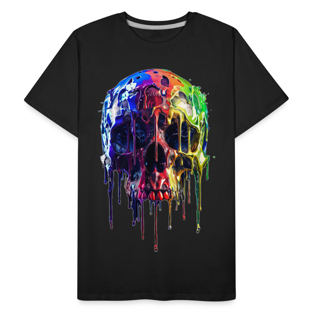 Skull Grafitti - Männer Premium Bio T-Shirt - Schwarz