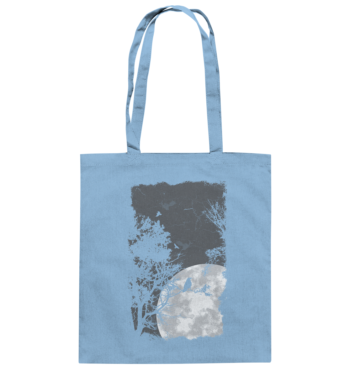 Moon and Crow - Baumwolltasche