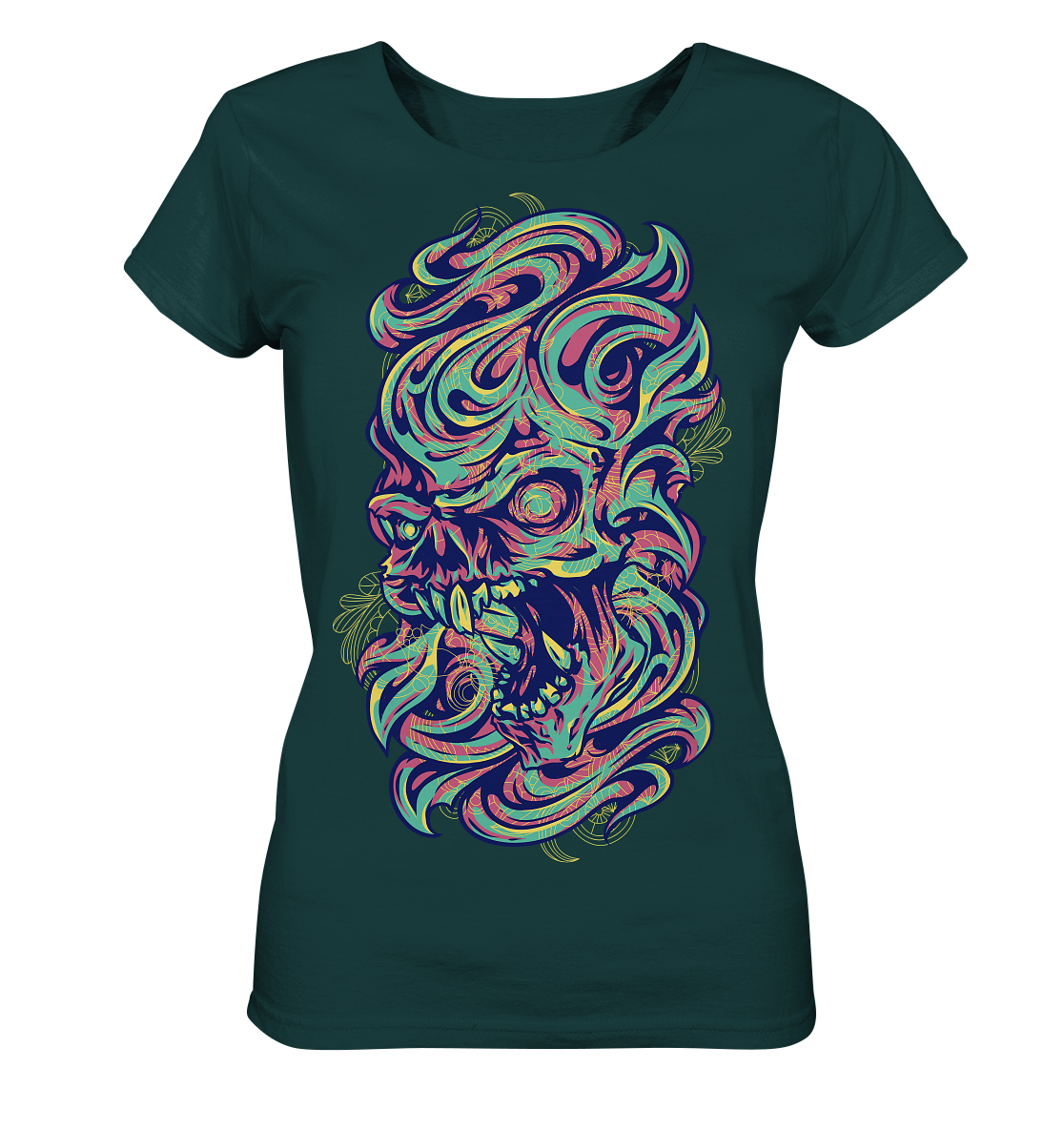 Angry Skull  - Ladies Organic Shirt