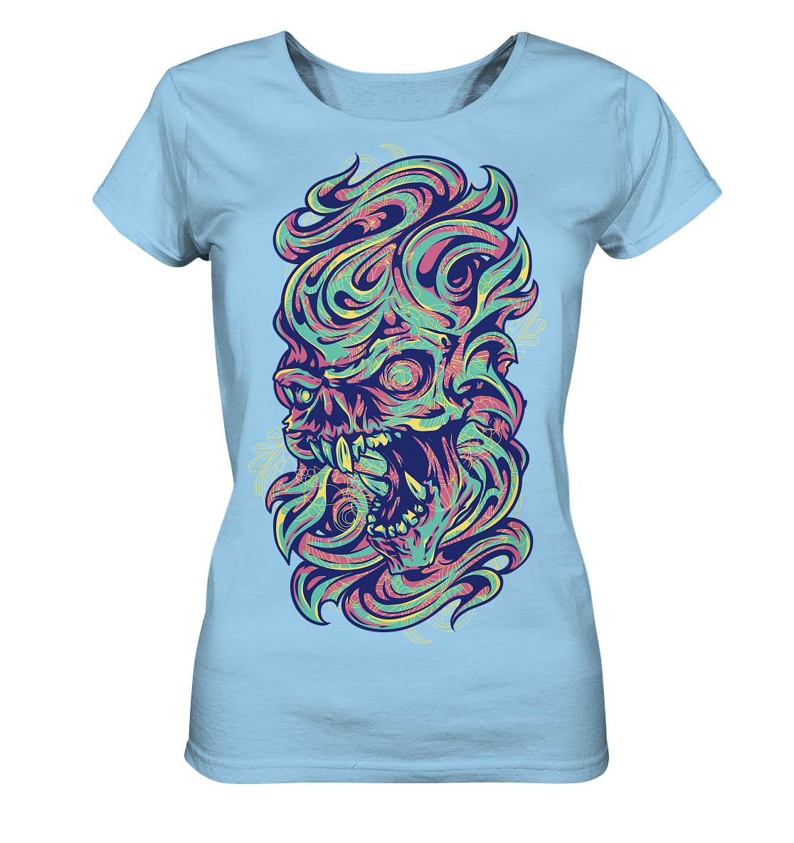 Angry Skull  - Ladies Organic Shirt