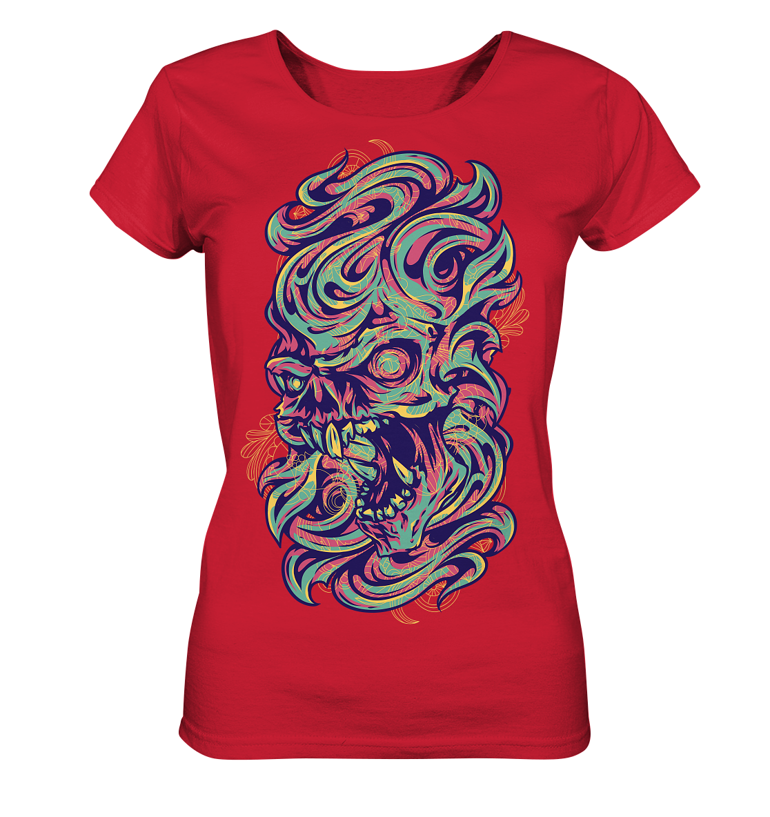 Angry Skull  - Ladies Organic Shirt