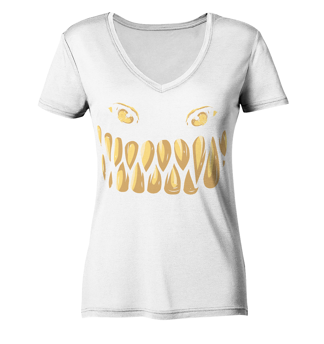 Monster Smile - Ladies Organic V-Neck Shirt