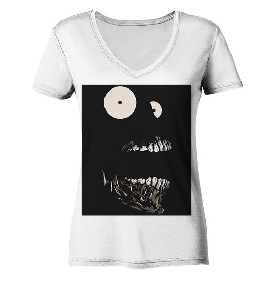 EVIL SMILE - Ladies Organic V-Neck Shirt