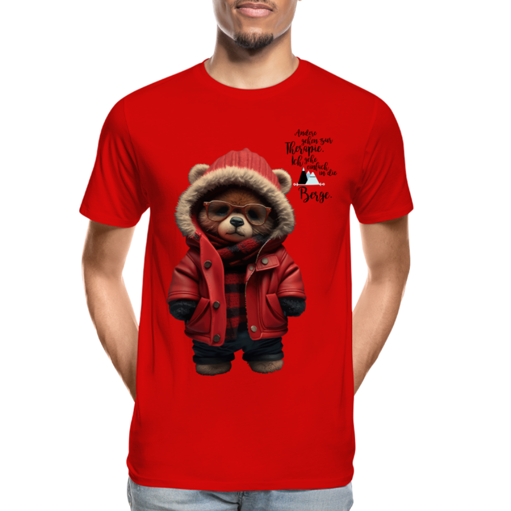 Ich gehe in die Berge - Premium Bio T-Shirt - Rot