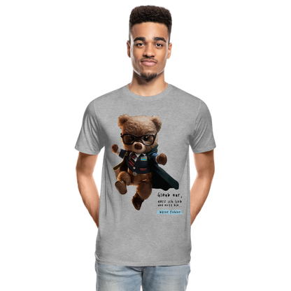 Glaub nur ... - Premium Bio T-Shirt - Grau meliert