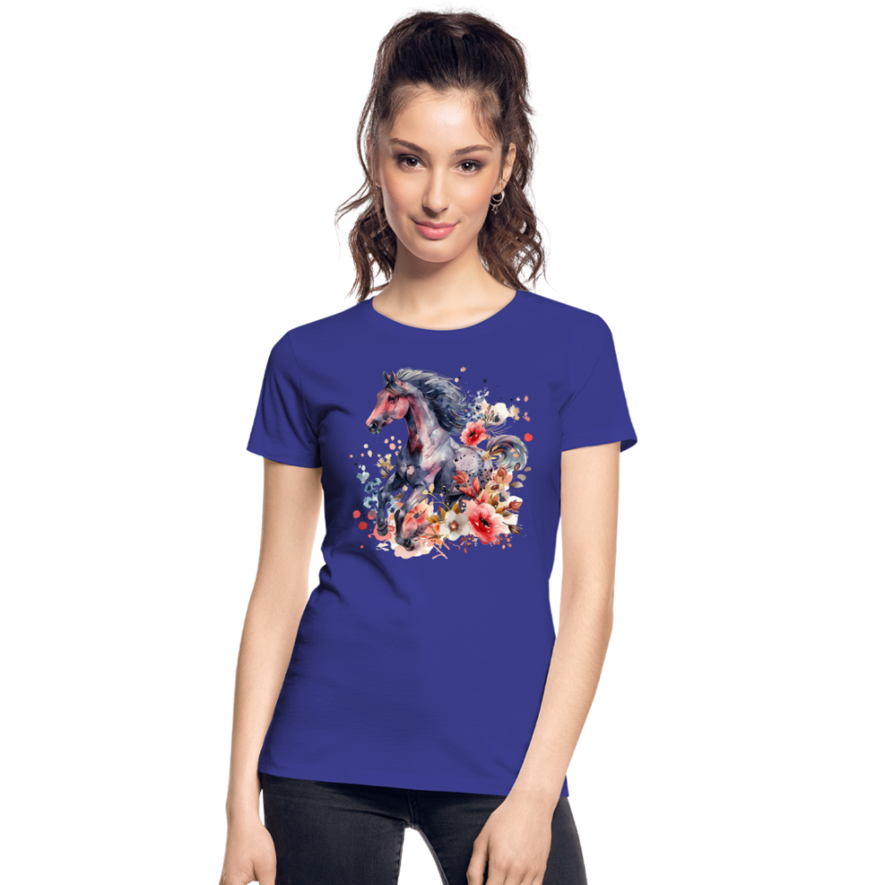 Flower Horse - Frauen Premium Bio T-Shirt - Königsblau