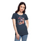 Flower Horse - Frauen Premium Bio T-Shirt - Navy