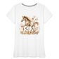 Flower Horse 3 - Frauen Premium Bio T-Shirt - Weiß