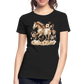 Flower Horse 3 - Frauen Premium Bio T-Shirt - Schwarz