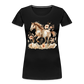 Flower Horse 3 - Frauen Premium Bio T-Shirt - Schwarz