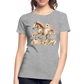 Flower Horse 3 - Frauen Premium Bio T-Shirt - Grau meliert