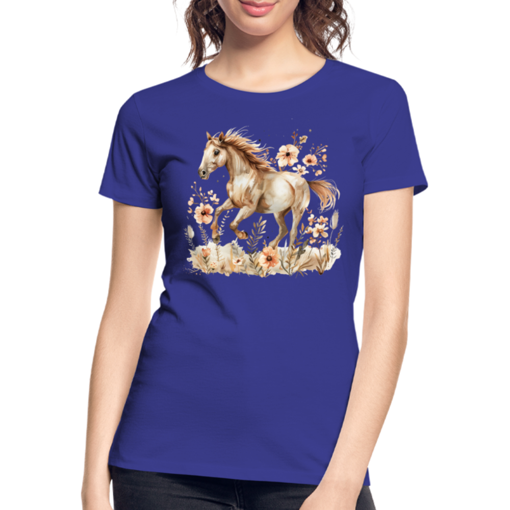 Flower Horse 3 - Frauen Premium Bio T-Shirt - Königsblau