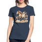 Flower Horse 3 - Frauen Premium Bio T-Shirt - Navy