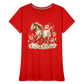 Flower Horse 3 - Frauen Premium Bio T-Shirt - Rot