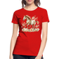 Flower Horse 3 - Frauen Premium Bio T-Shirt - Rot