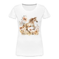 Flower Horse 2 - Frauen Premium Bio T-Shirt - Weiß