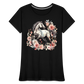 Flower Horse 4 - Frauen Premium Bio T-Shirt - Schwarz