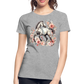 Flower Horse 4 - Frauen Premium Bio T-Shirt - Grau meliert