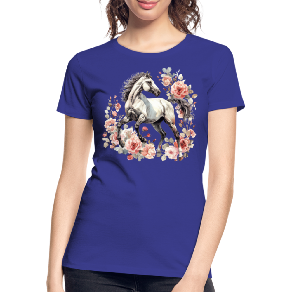 Flower Horse 4 - Frauen Premium Bio T-Shirt - Königsblau