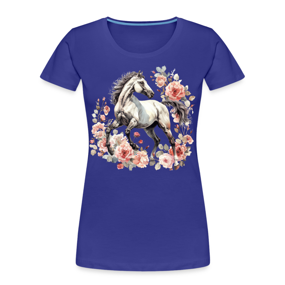 Flower Horse 4 - Frauen Premium Bio T-Shirt - Königsblau