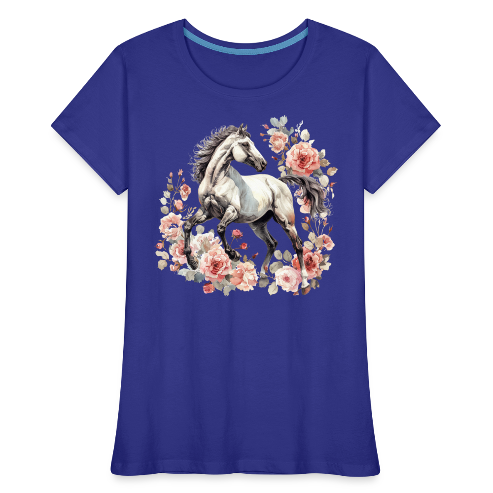 Flower Horse 4 - Frauen Premium Bio T-Shirt - Königsblau