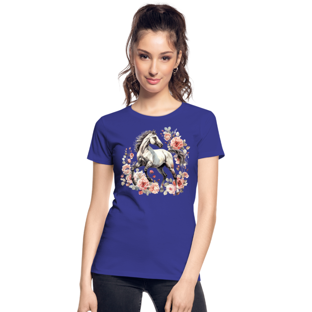 Flower Horse 4 - Frauen Premium Bio T-Shirt - Königsblau