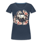 Flower Horse 4 - Frauen Premium Bio T-Shirt - Navy