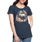 Flower Horse 4 - Frauen Premium Bio T-Shirt - Navy