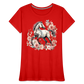 Flower Horse 4 - Frauen Premium Bio T-Shirt - Rot