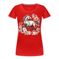 Flower Horse 4 - Frauen Premium Bio T-Shirt - Rot