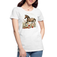 Flower Horse 9 - Frauen Premium Bio T-Shirt - Weiß