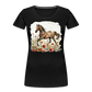 Flower Horse 9 - Frauen Premium Bio T-Shirt - Schwarz