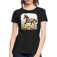 Flower Horse 9 - Frauen Premium Bio T-Shirt - Schwarz