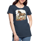 Flower Horse 9 - Frauen Premium Bio T-Shirt - Navy