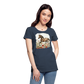 Flower Horse 9 - Frauen Premium Bio T-Shirt - Navy