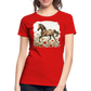 Flower Horse 9 - Frauen Premium Bio T-Shirt - Rot