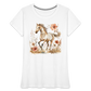 Flower Horse 6 - Frauen Premium Bio T-Shirt - Weiß