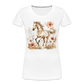 Flower Horse 6 - Frauen Premium Bio T-Shirt - Weiß