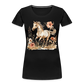 Flower Horse 6 - Frauen Premium Bio T-Shirt - Schwarz