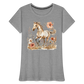 Flower Horse 6 - Frauen Premium Bio T-Shirt - Grau meliert